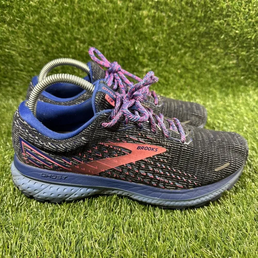 Brooks Women’s Ghost 13 Pink Black Blue Running Shoes Sneakers Size 8.5